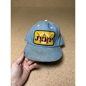 Vintage Jeep Fitted Denim Trucker Hat Patch